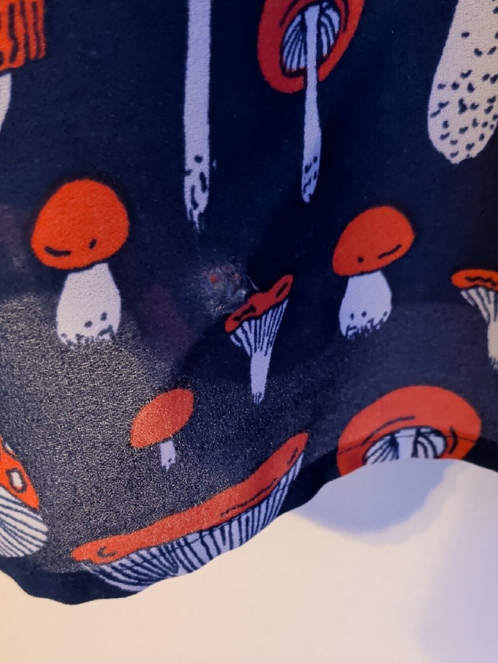 ModCloth Navy Mushroom Print Dress with Red & White Accents - Picture 4 of 4